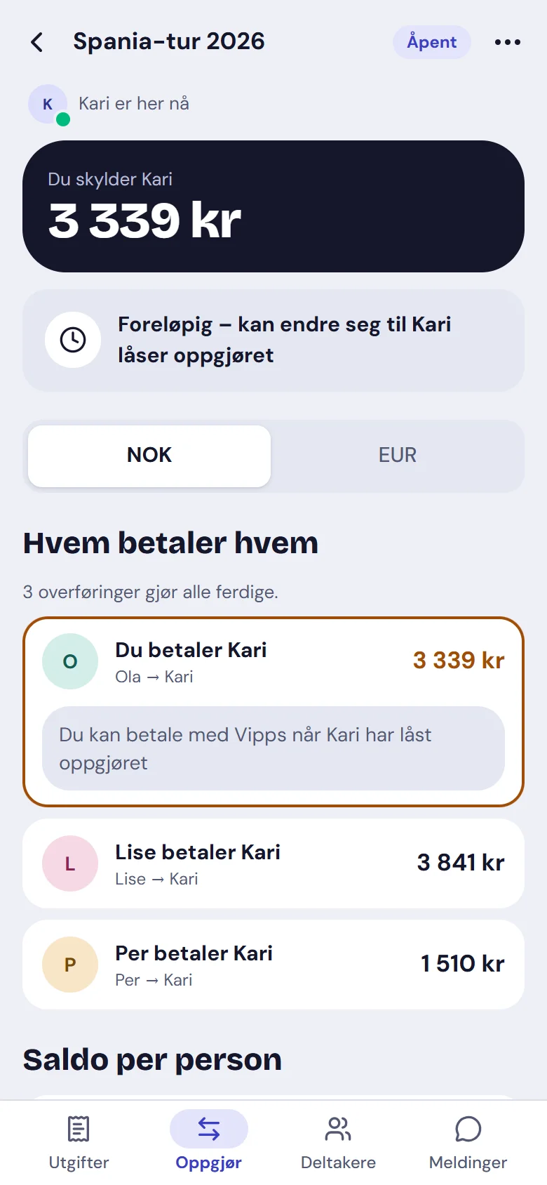 Oppgjøret sett fra den som skylder